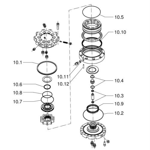 Kinshofer 255064896 Seal Kit For Kinshofer Rotator 