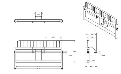  Arrow F6484-152A24004 Gehl Carriage Frame - 84 Inch 