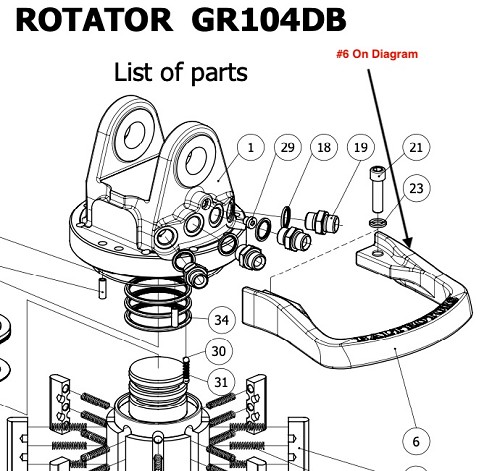 Heiden HC555915 - Baltrotor GR104 Rotator Hose Guard - Baltrotor # GR104.03 