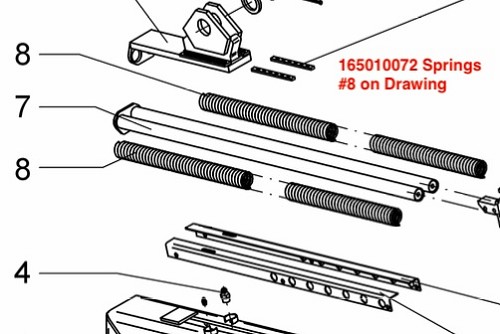 Kinshofer 165010072 Replacement Springs For KM420 Crane Forks 