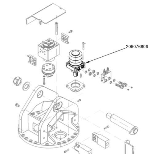Kinshofer 206076806 Hydraulic Motor For Kinshofer Orange Peel Grapple 