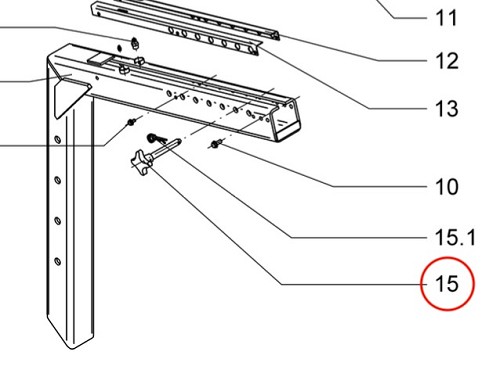 Kinshofer 512013827 Pin For Kinshofer KM420 Crane Forks - #5 On Diagram 