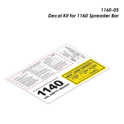 Decal Kit for Star Industries 1160 Spreader Bar 