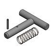 Star 1360-06 Spring Action Pin Set For HD Jibs 