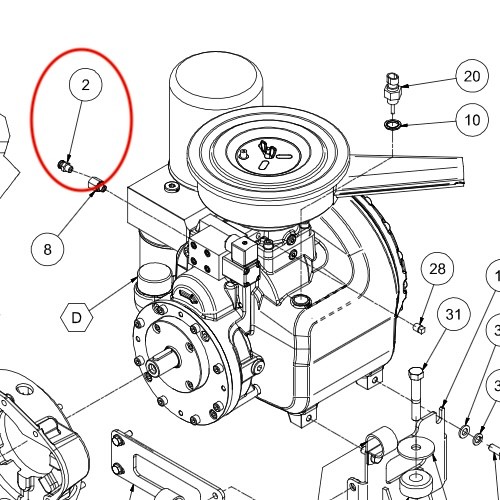 Vanair 263704 Relief Valve - #2 On Drawing 