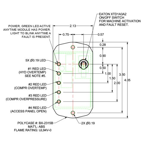 Vanair CO271474 System Shutdown Module with LEDs 