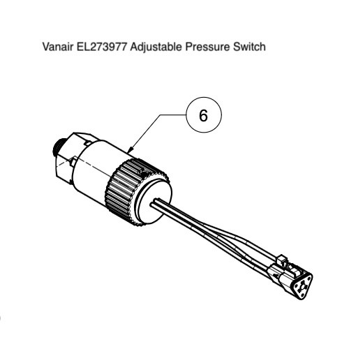 Vanair EL273977 Adjustable Pressure Switch - 5000PSI 